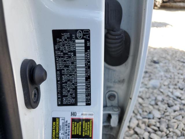 2T1BURHE5KC206490 - 2019 TOYOTA COROLLA L 白色 照片 13