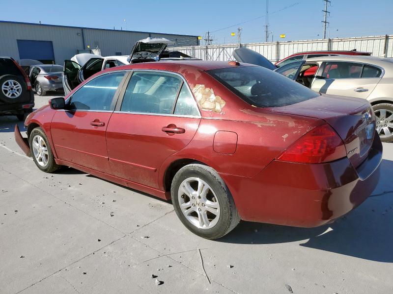 1HGCM56867A071012 - 2007 HONDA ACCORD EX RED photo 2