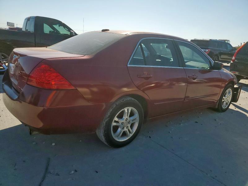 1HGCM56867A071012 - 2007 HONDA ACCORD EX RED photo 3