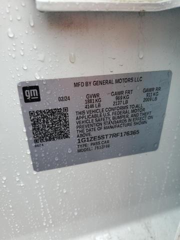 1G1ZE5ST7RF176365 - 2024 CHEVROLET MALIBU PREMIER WHITE photo 12