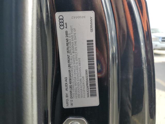 WAUCGAFR0DA022890 - 2013 AUDI S5 PREMIUM PLUS Czarny zdjęcie 12