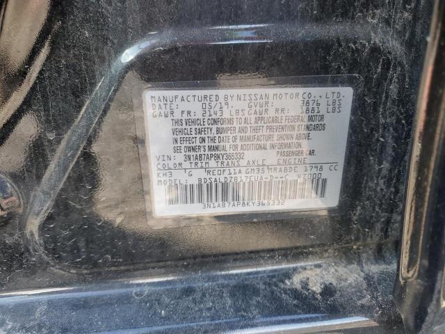 3N1AB7AP8KY365332 - 2019 NISSAN SENTRA S BLACK photo 13