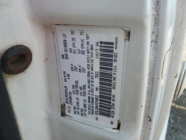 1B7GL26X4YS749812 - 2000 DODGE DAKOTA WHITE photo 12