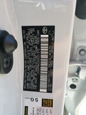 JTDVPMAE2N3021473 - 2022 TOYOTA COROLLA LE თეთრი ფოტო 12