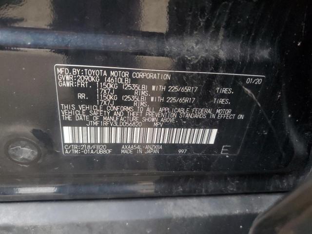 JTMF1RFV3LD056820 - 2020 TOYOTA RAV4 LE BLACK photo 13