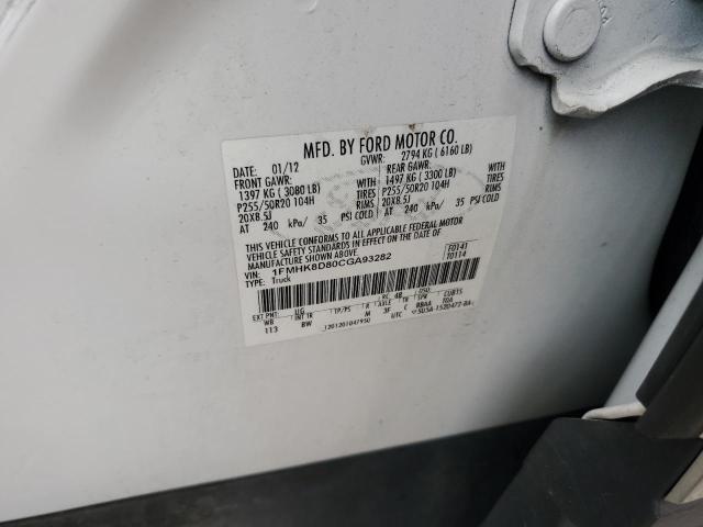 1FMHK8D80CGA93282 - 2012 FORD EXPLORER XLT WHITE photo 13