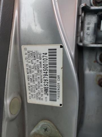 JHMES26794S001074 - 2004 HONDA CIVIC EX Күміс фото 12