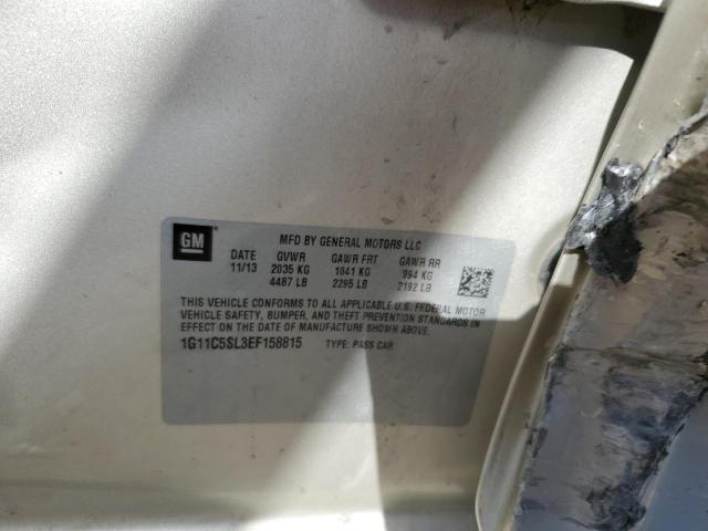 1G11C5SL3EF158815 - 2014 CHEVROLET MALIBU 1LT TAN photo 12