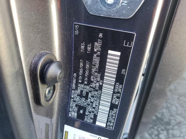 JTEZU5JR9G5115100 - 2016 TOYOTA 4RUNNER SR5 გრაფიტი ფოტო 13