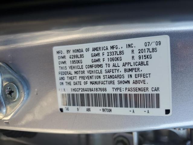 1HGCP26409A187666 - 2009 HONDA ACCORD LXP SILVER photo 13
