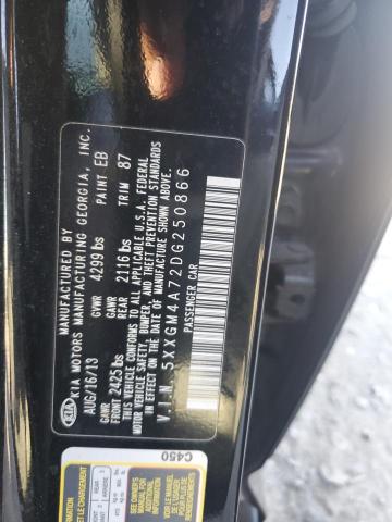 5XXGM4A72DG250866 - 2013 KIA OPTIMA LX BLACK photo 12