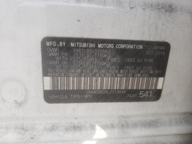 JA4AD3A39LZ019546 - 2020 MITSUBISHI OUTLANDER SE WHITE photo 13