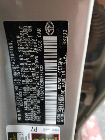 4T1BK1FK2DU532832 - 2013 TOYOTA CAMRY SE TAN photo 12