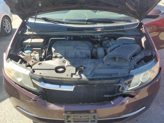 5FNRL5H61FB061291 - 2015 HONDA ODYSSEY EXL MAROON photo 12