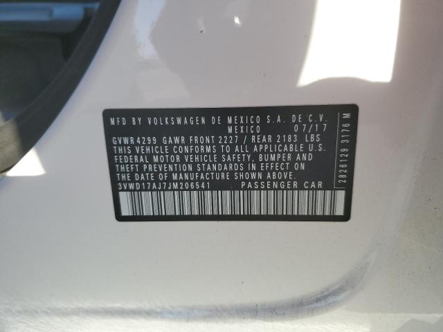 3VWD17AJ7JM206541 - 2018 VOLKSWAGEN JETTA SPORT 白色 照片 12