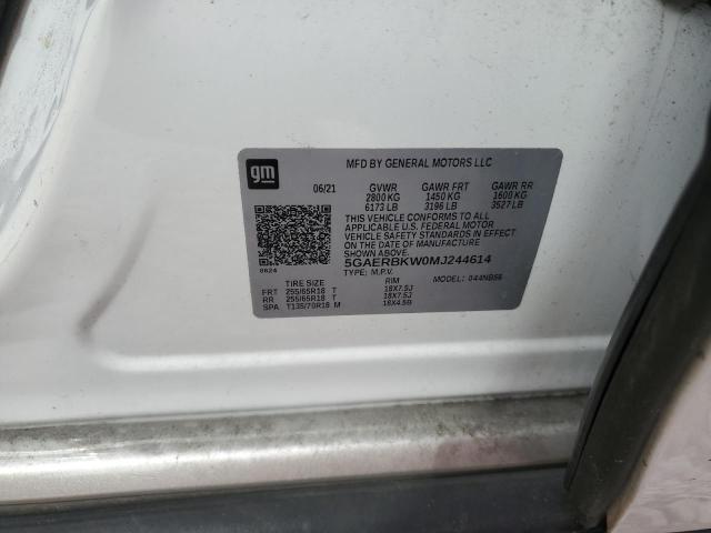5GAERBKW0MJ244614 - 2021 BUICK ENCLAVE ESSENCE WHITE photo 13