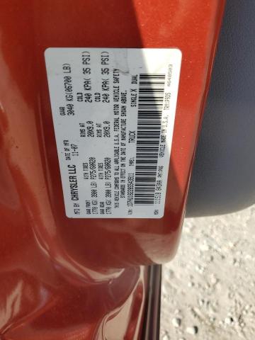 1D7HU18228S543911 - 2008 DODGE RAM 1500 ST ORANGE photo 12