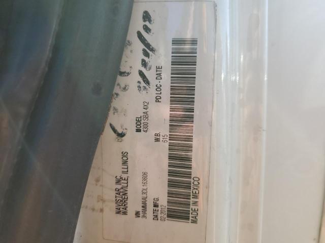 3HAMMAAL3DL163606 - 2013 INTERNATIONAL 4300 4300 WHITE photo 10