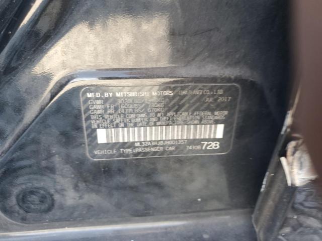 ML32A3HJ8JH001357 - 2018 MITSUBISHI MIRAGE ES BLACK photo 12