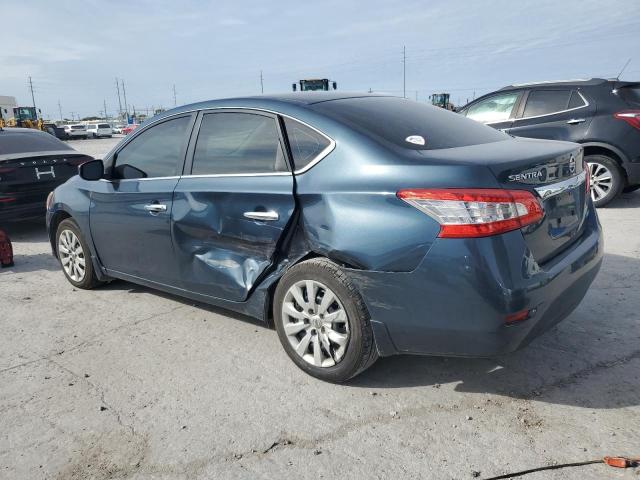 3N1AB7AP7DL756312 - 2013 NISSAN SENTRA S BLUE photo 2
