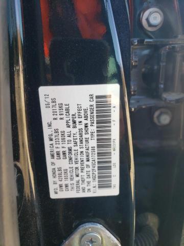 1HGCP2F45CA172586 - 2012 HONDA ACCORD LXP BLACK photo 12