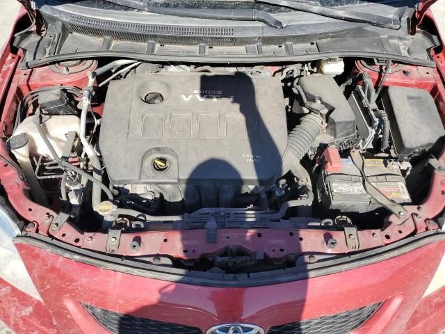 JTDBL40E299059241 - 2009 TOYOTA COROLLA BASE RED photo 11