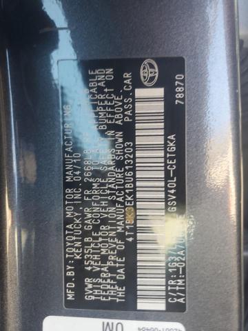 4T1BK3EK1BU613203 - 2011 TOYOTA CAMRY SE CHARCOAL photo 12
