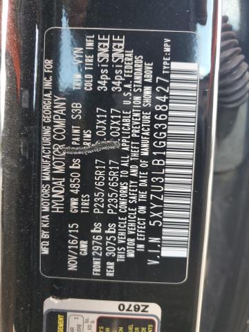 5XYZU3LB1GG368427 - 2016 HYUNDAI SANTA FE S BLACK photo 13