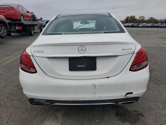 55SWF4KB3GU108010 - 2016 MERCEDES-BENZ C 300 4MATIC WHITE photo 6