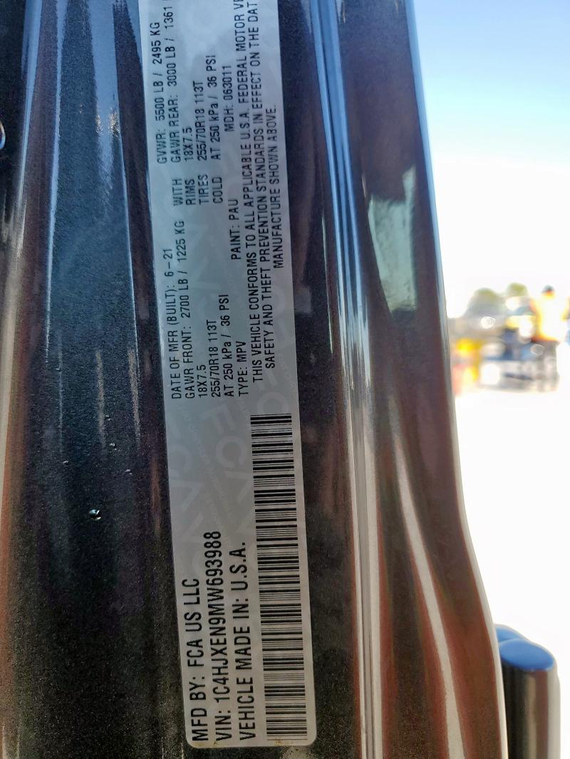 1C4HJXEN9MW693988 - 2021 JEEP WRANGLER U SAHARA CHARCOAL photo 12