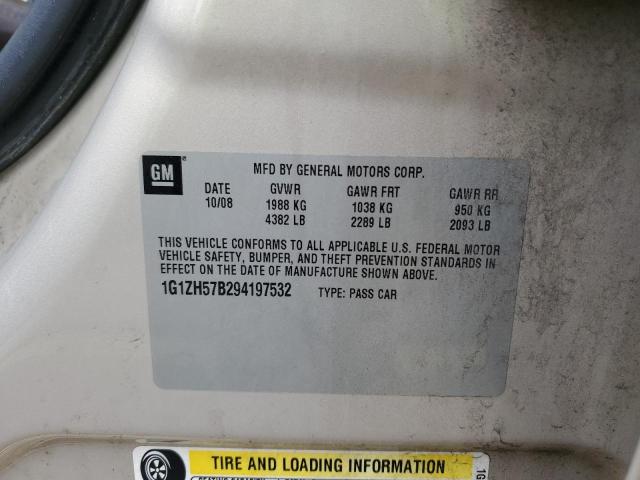 1G1ZH57B294197532 - 2009 CHEVROLET MALIBU 1LT BEIGE photo 12