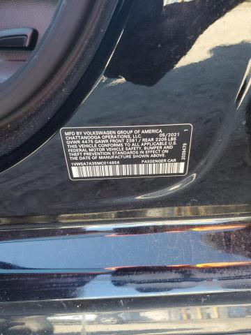 1VWSA7A35MC014856 - 2021 VOLKSWAGEN PASSAT SE BLACK photo 12