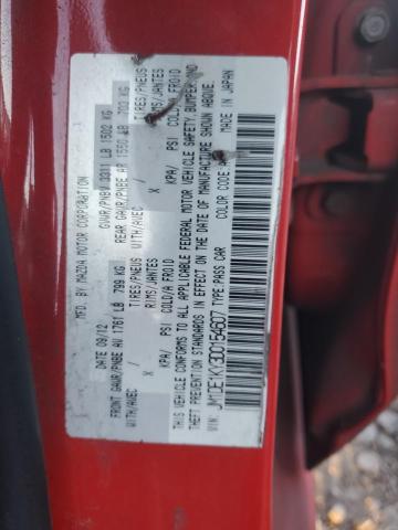 JM1DE1KY3D0154607 - 2013 MAZDA MAZDA2 红色 照片 12