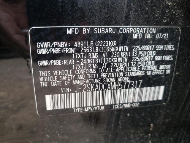 JF2SKADCXMH577317 - 2021 SUBARU FORESTER Qara foto 12