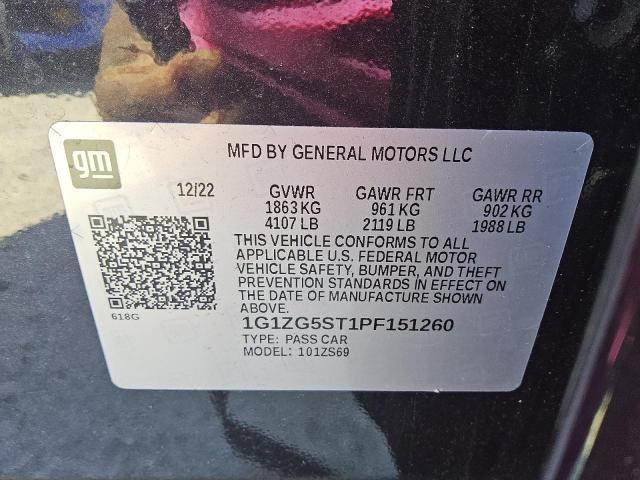 1G1ZG5ST1PF151260 - 2023 CHEVROLET MALIBU RS Mavi foto 12