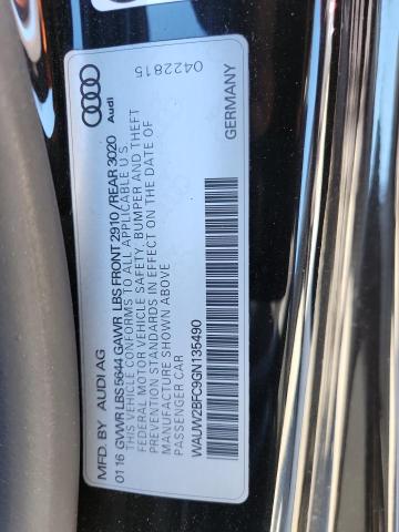 WAUW2BFC9GN135490 - 2016 AUDI S7 PRESTIGE Qara foto 13