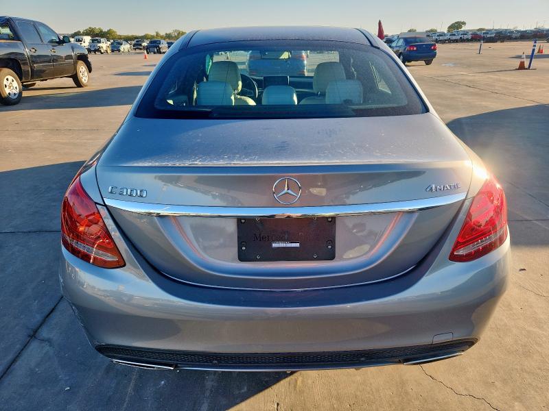 55SWF4KB5FU038251 - 2015 MERCEDES-BENZ C 300 4MATIC SILVER photo 6