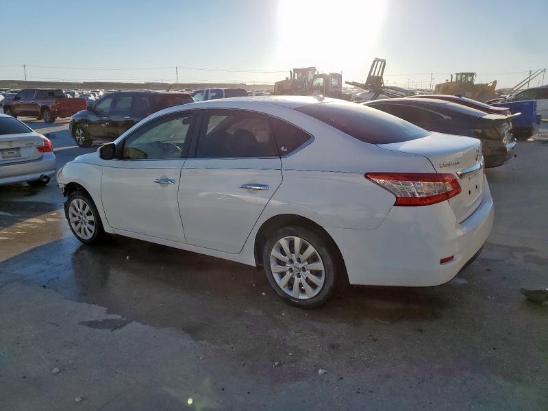 3N1AB7AP2FL657089 - 2015 NISSAN SENTRA S WHITE photo 2