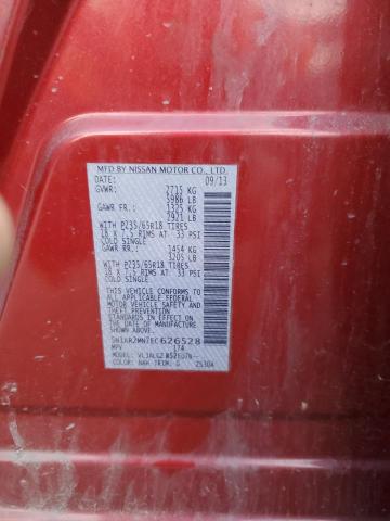 5N1AR2MN7EC626528 - 2014 NISSAN PATHFINDER S Կարմիր լուսանկար 13