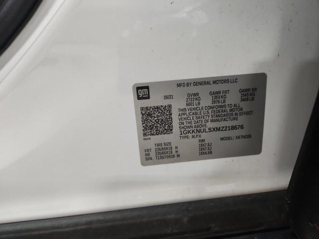 1GKKNULSXMZ218676 - 2021 GMC ACADIA SLT Ağ foto 13