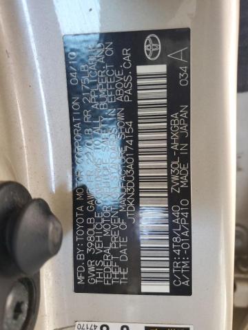 JTDKN3DU3A0174154 - 2010 TOYOTA PRIUS 棕色 照片 12