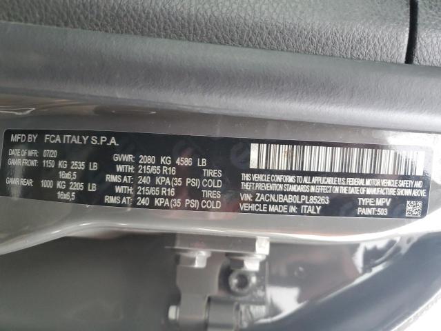 ZACNJBAB0LPL85263 - 2020 JEEP RENEGADE SPORT GRAY photo 13