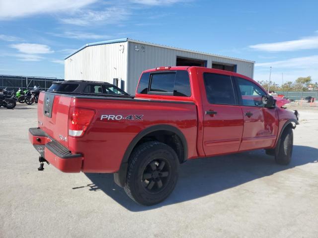 1N6AA0EC1BN305840 - 2011 NISSAN TITAN S RED photo 3
