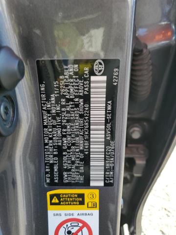 4T4BF1FK7GR542240 - 2016 TOYOTA CAMRY LE GRAY photo 13