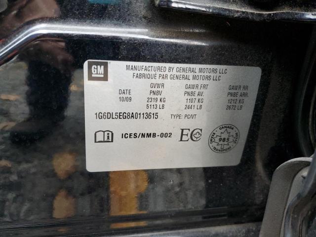 1G6DL5EG8A0113615 - 2010 CADILLAC CTS PERFORMANCE COLLECTION Negro foto 12