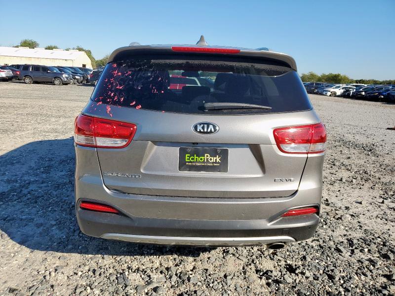 5XYPH4A51GG164046 - 2016 KIA SORENTO EX GRAY photo 6