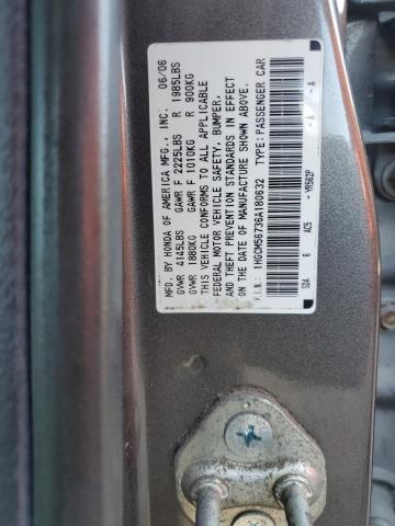 1HGCM56736A180632 - 2006 HONDA ACCORD EX CHARCOAL photo 12