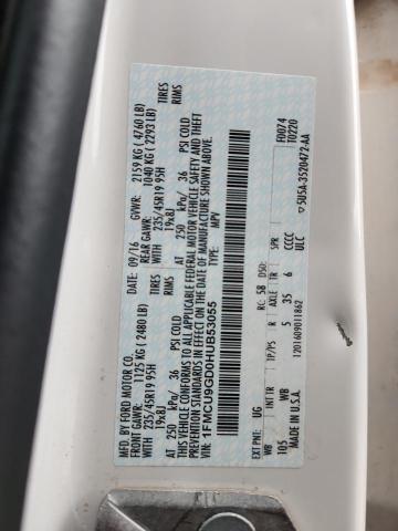 1FMCU9GD0HUB53055 - 2017 FORD ESCAPE SE თეთრი ფოტო 12