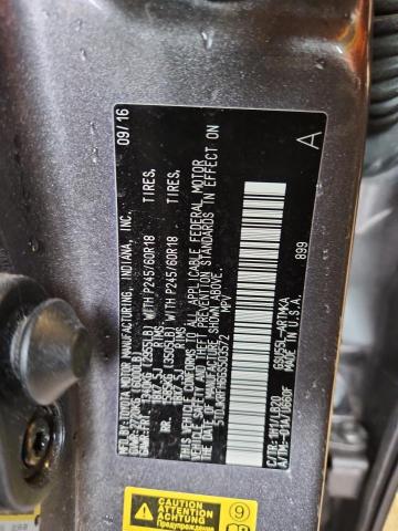 5TDJKRFH6GS503572 - 2016 TOYOTA HIGHLANDER XLE Մոխրագույն լուսանկար 13