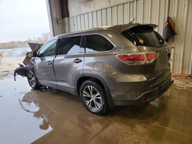 5TDJKRFH6GS503572 - 2016 TOYOTA HIGHLANDER XLE Մոխրագույն լուսանկար 2
